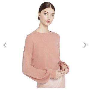 Alice & Olivia cashmere Ansley cropped blouson sleeved. size xs